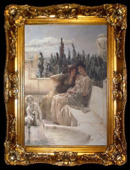 framed  Alma-Tadema, Sir Lawrence Whispering Noon (mk23), ta009-2